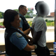 Chicago police apprehend a man they are calling a person of interest in the fatal stabbing of a woman on a Chicago transit train June 23, 2016.
WLS screenshot